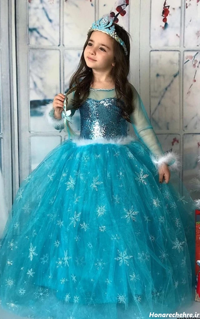 مدل لباس عروس بچه گانه پرنسسی السا