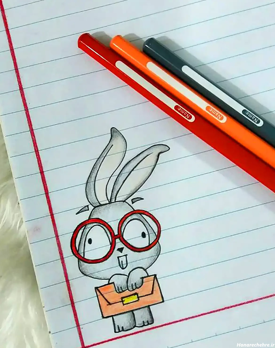 تزیین دفتر مشق دخترانه فانتزی