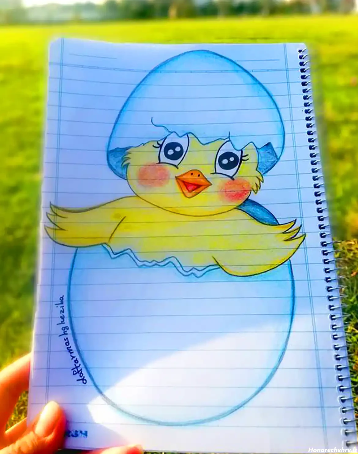 تزیین دفتر مشق دخترانه فانتزی