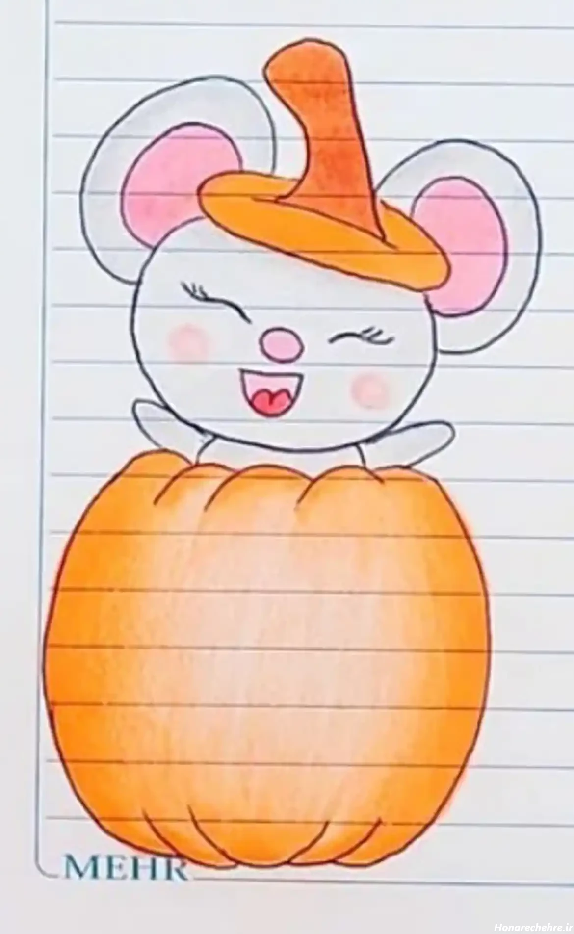 تزیین دفتر مشق دخترانه فانتزی