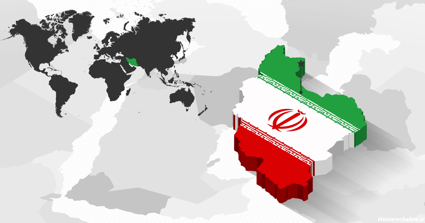 نقشه ایران بدون نوشته و رنگ