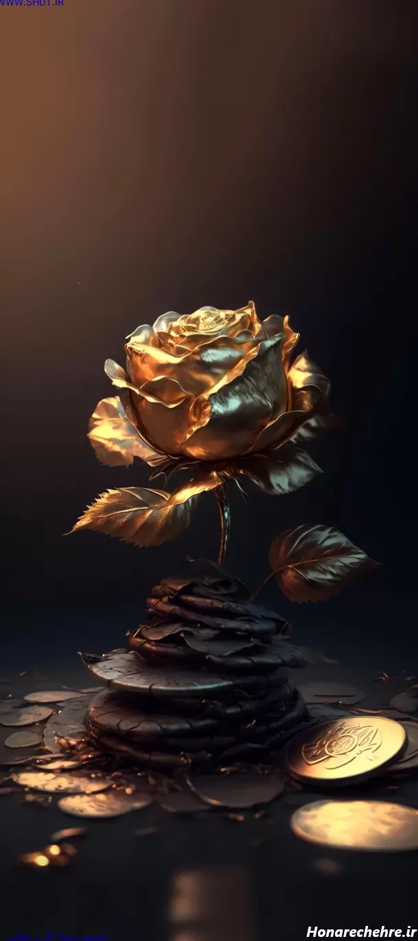 تصویر زمینه مشکی طلایی دخترانه