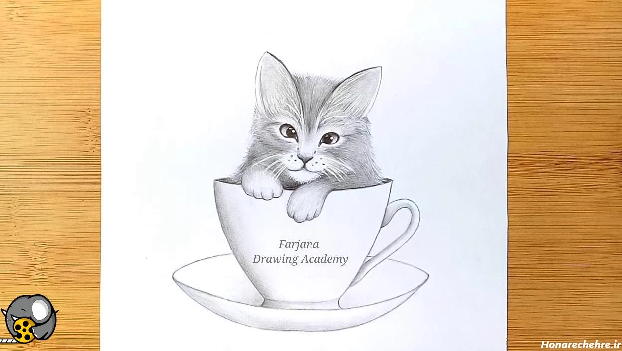 آموزش نقاشی سیاه قلم ساده کودکانه