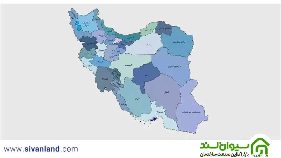 عکس نقشه ایران با مراکز استان ها