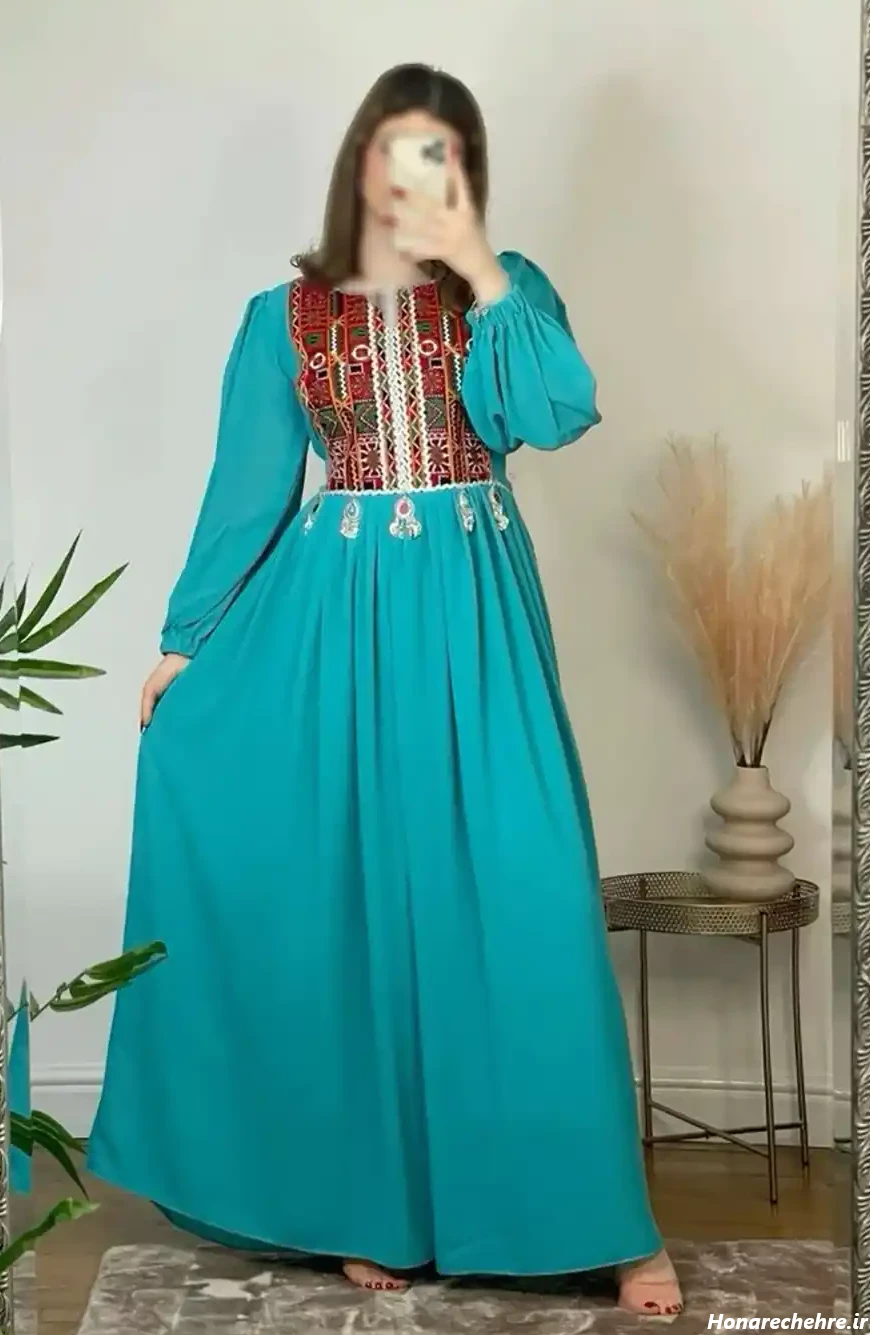 مدل لباس افغانی کشی ساده