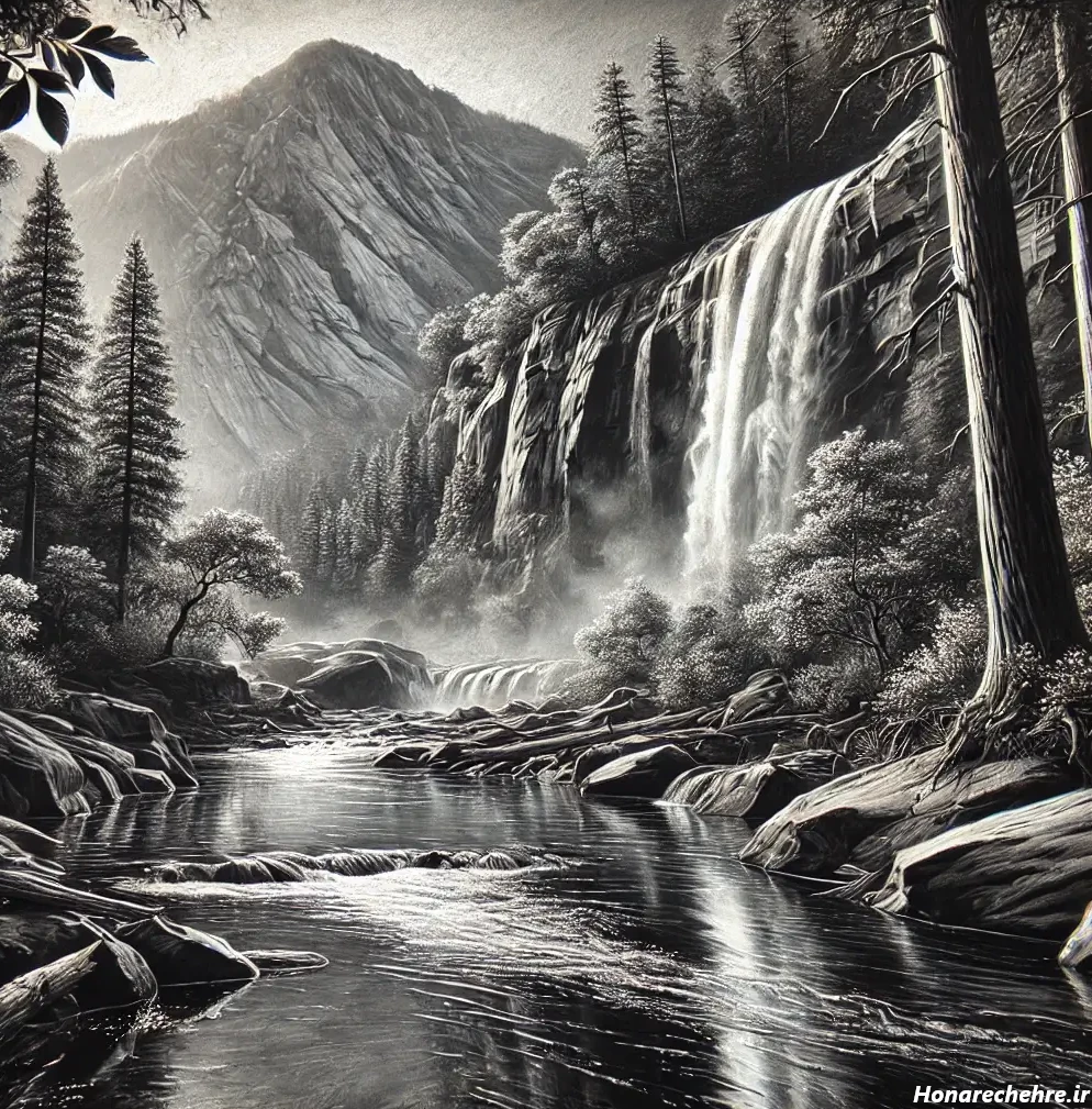 نقاشی سیاه قلم دخترانه