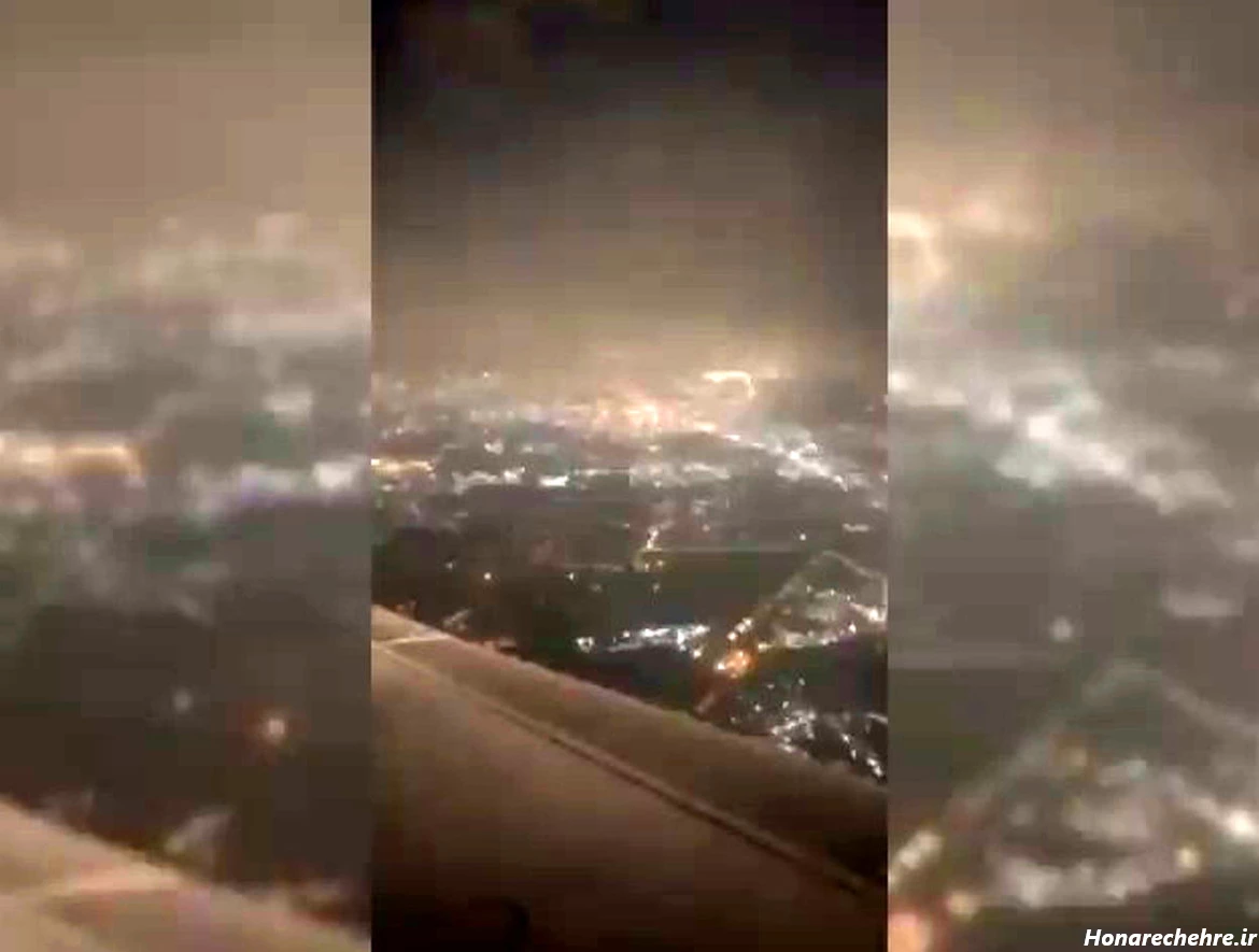 عکس هواپیما در شب