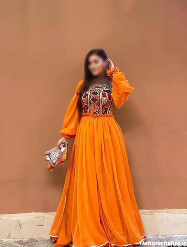 مدل لباس افغانی کشی ساده